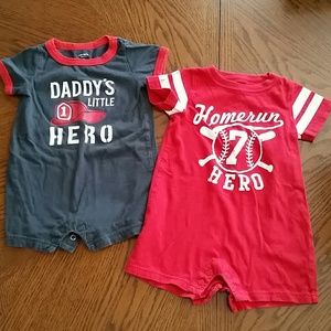 Set of two 6-9 month Rompers